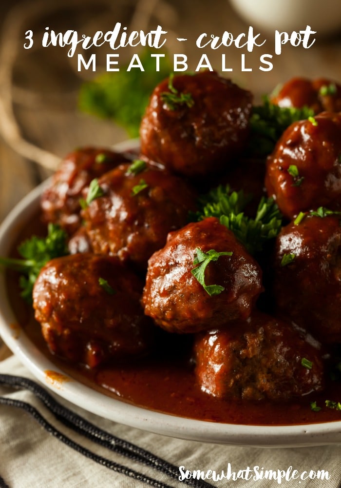 Grape Jelly Meatballs - Easy Slow Cooker Recipe by Somewhat Simple
