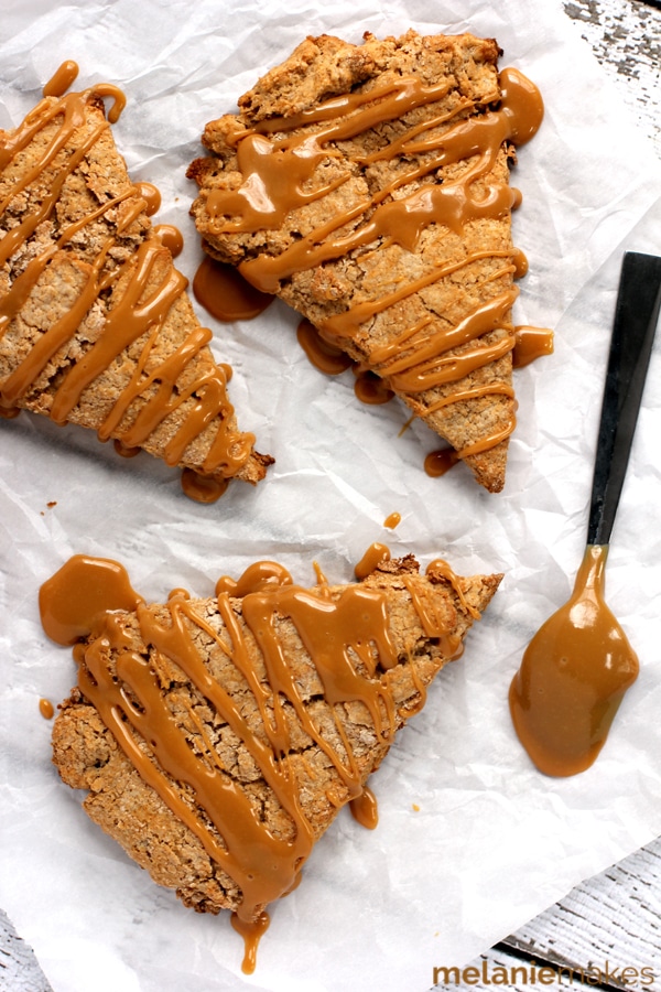 Cinnamon Maple Dulce de Leche Scones | Melanie Makes