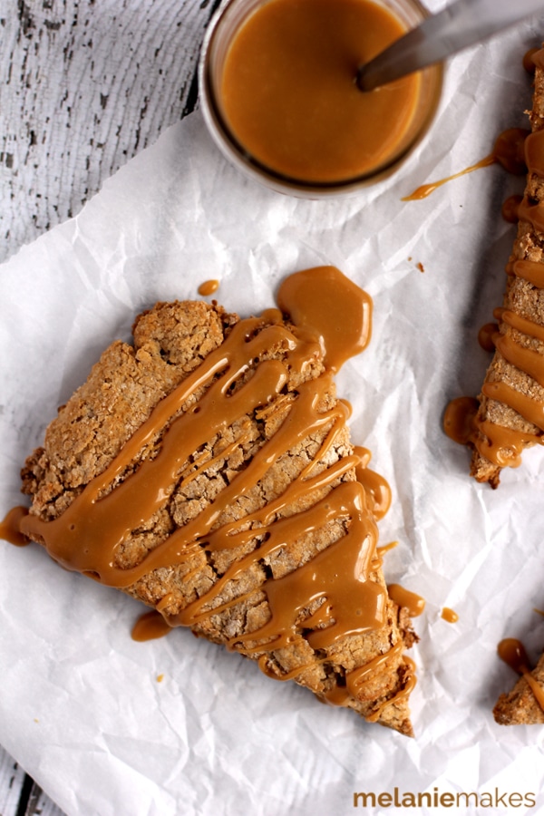 Cinnamon Maple Dulce de Leche Scones | Melanie Makes