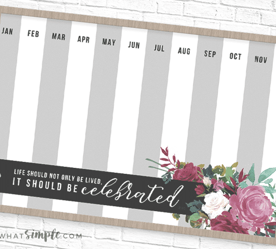 family birthday display printable