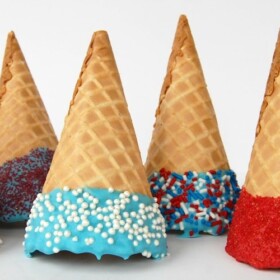 patriotic dipped ice cream cones