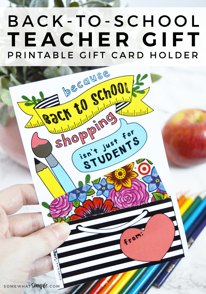 teacher gift card presentation