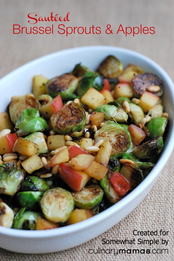 Sweet and savory with a rich, nutty crunch, Sautéed Brussel Sprouts is a delicious fall recipe that comes together in under 30 minutes! via @somewhatsimple