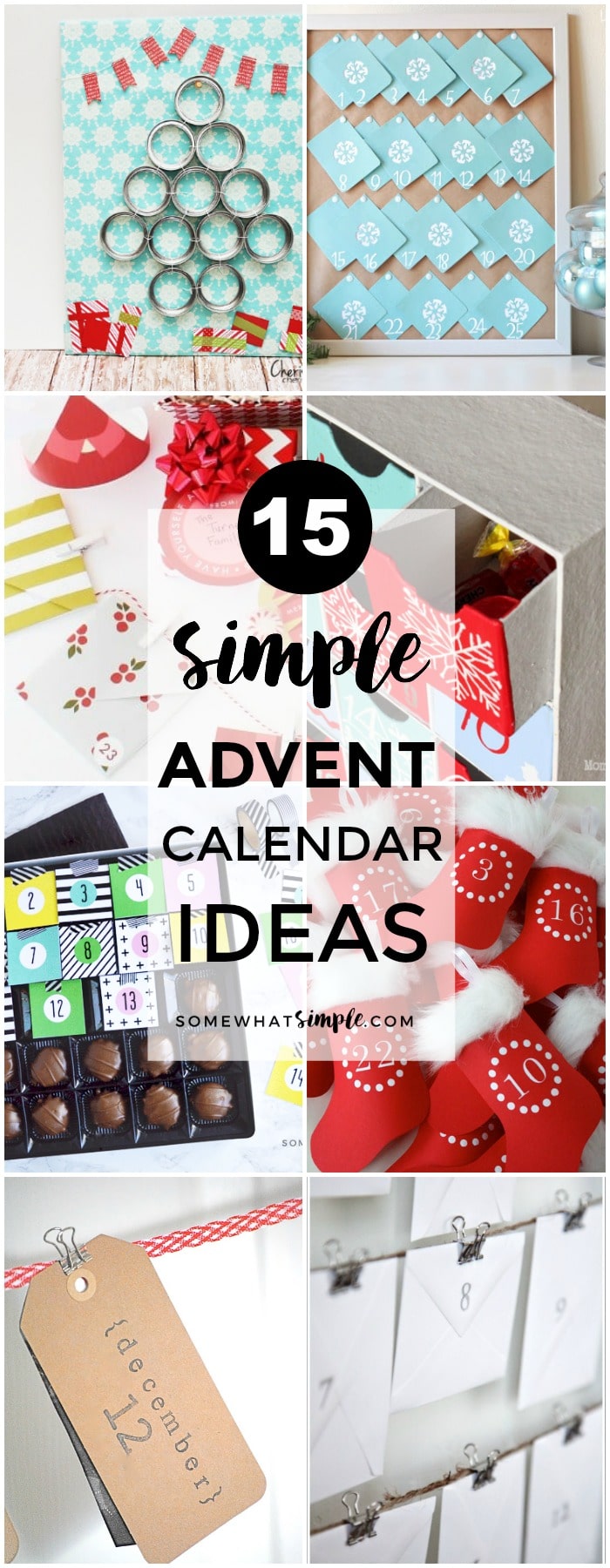 Ready for some advent calendar ideas and inspiration??? Here are 12 of our favorites!  via @somewhatsimple