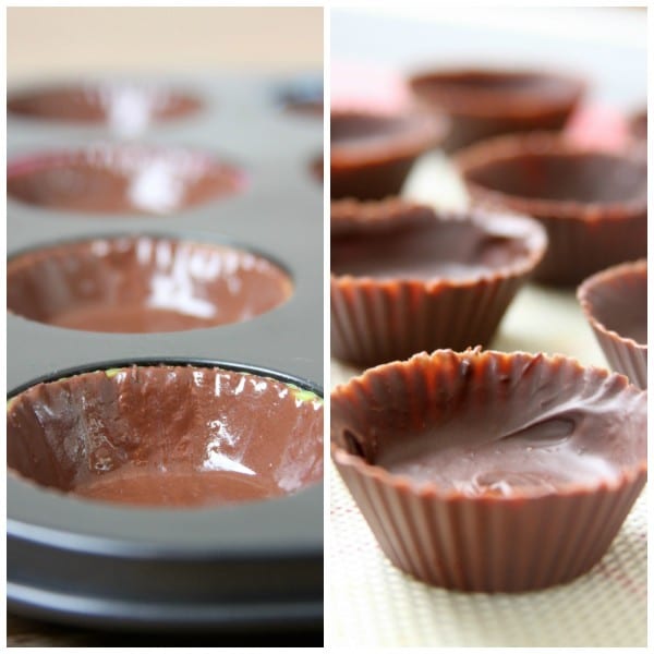 peanut butter mousse cups collage