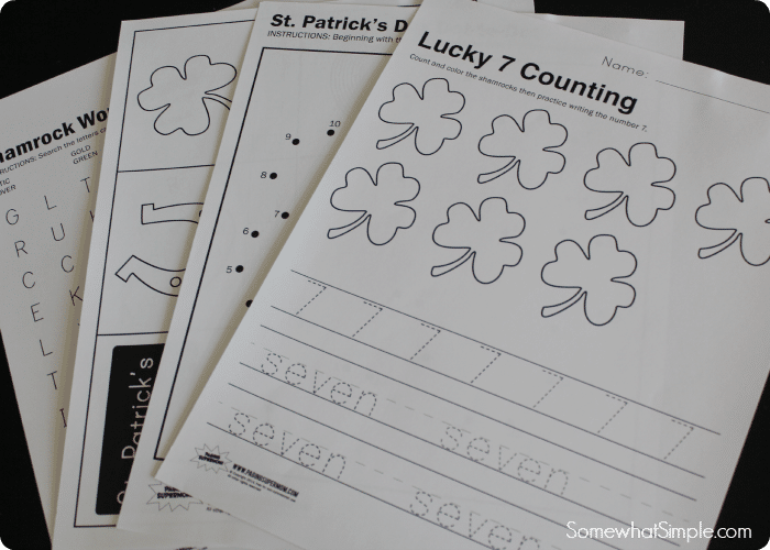 Free St Patricks Day Worksheets | Somewhat Simple
