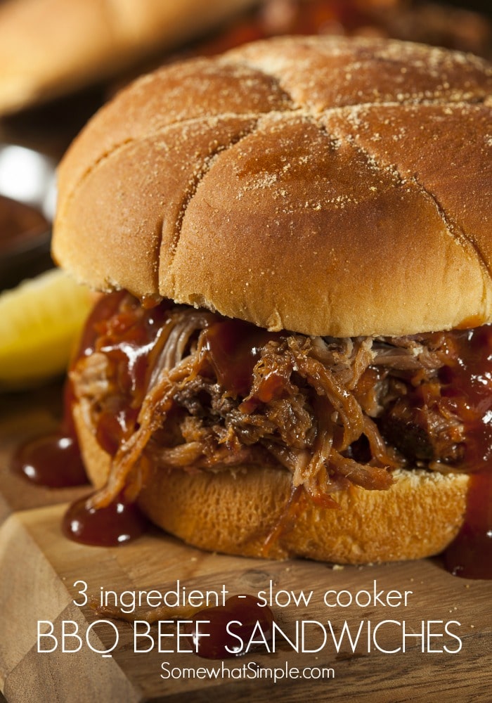 Crock Pot BBQ Beef Sandwiches - Somewhat Simple