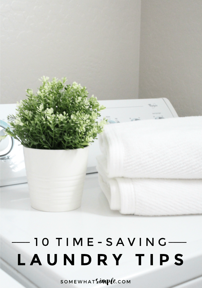 Here are 10 of favorite laundry hacks and savvy shortcuts to scrubbing stains, eliminating odors and cleaning clothes!  These easy tips will not only save you precious time but also your sanity! via @somewhatsimple