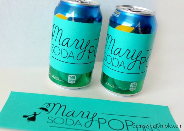 Mary Poppins Family Movie Night Soda Printables