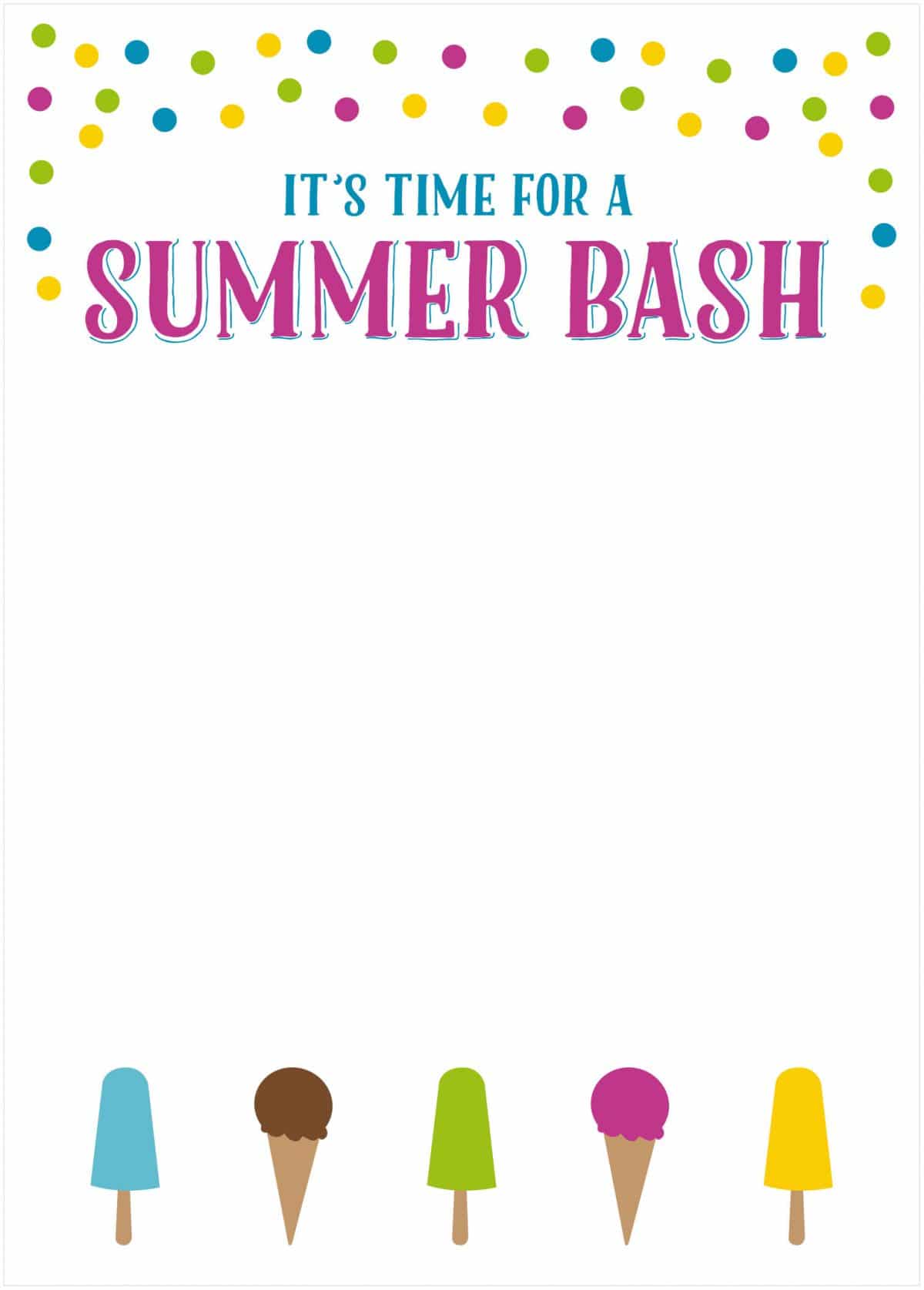 Free Summer Party Invitations - Somewhat Simple