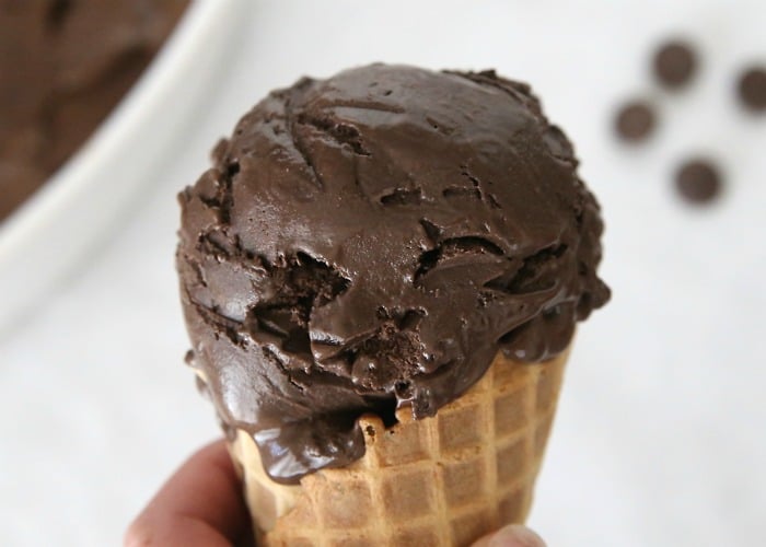 homemade chocolate ice cream