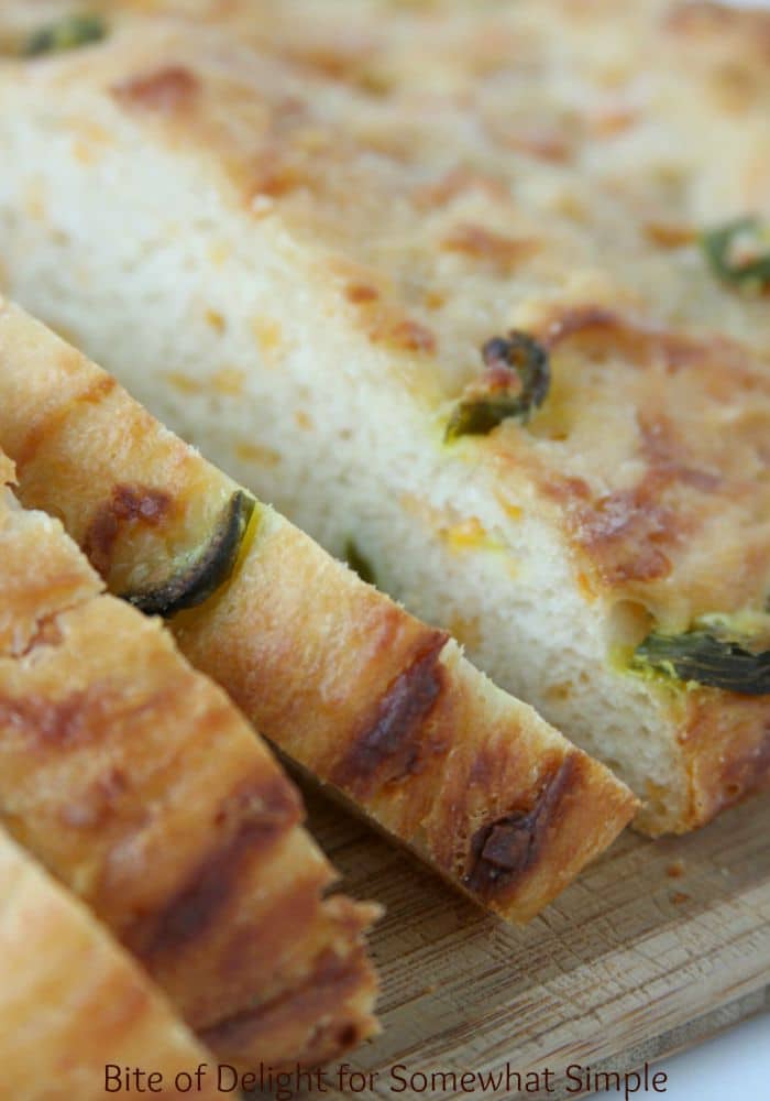 Cheddar Jalapeno french peasant Bread slices