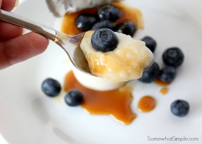 Rice Pudding Parfait with Blueberries and Caramel