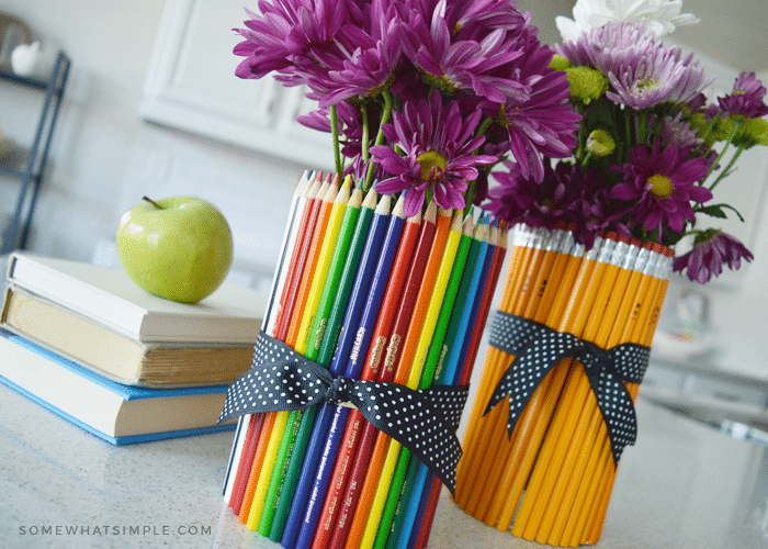 Back To School Gift Idea Diy Pencil Vase Somewhat Simple