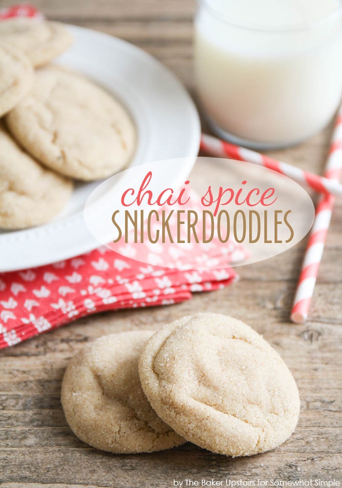 A delicious variation of the classic snickerdoodle cookie, these chai snickerdoodles are soft, chewy, and full of the warm cozy flavors we know and love! via @somewhatsimple