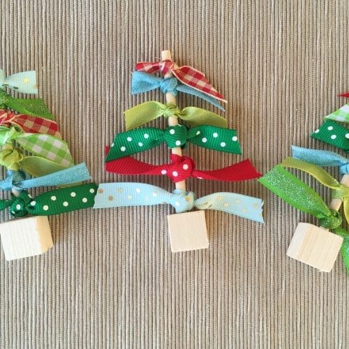Easy Ribbon Christmas Tree Craft Somewhat Simple