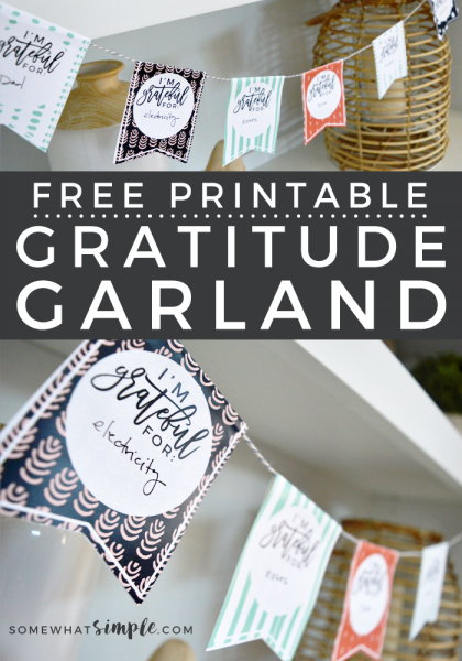 Gratitude Garland Thanksgiving Printable
