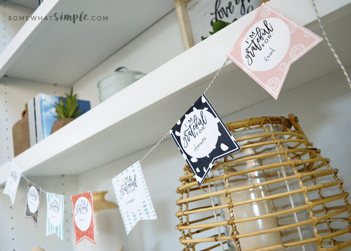 a colorful thanksgiving gratitude garland