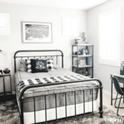 Boys Bedroom Decor in Black, White and Gray