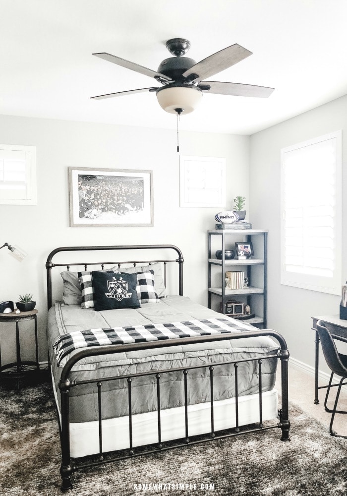 gray boys bedroom