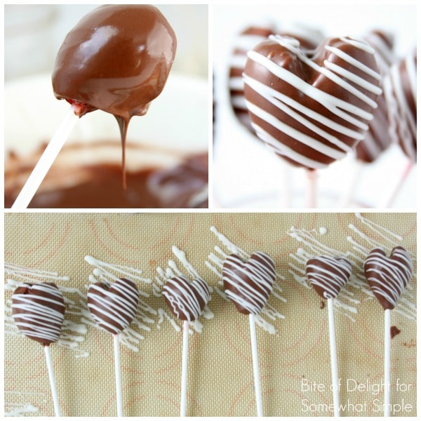 Chocolate Covered Strawberry Heart Pops | Valentine's Day | Easy Recipe