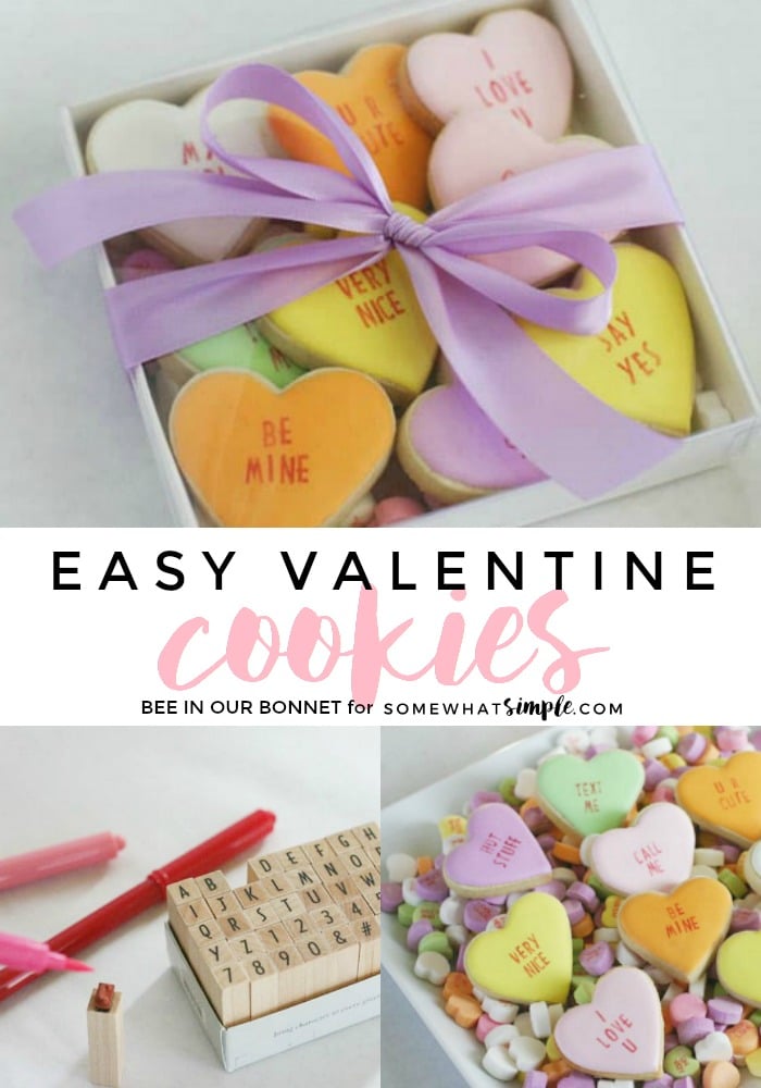 Conversation Hearts - EASY Valentines Day Cookies