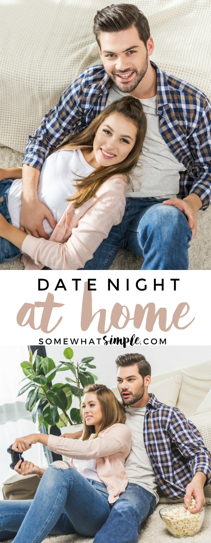 Planning a date night at home is a great way to have some casual fun with your sweetheart! via @somewhatsimple