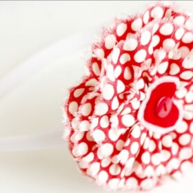 Easy Fabric Flowers + a Valentine's Day Headband Tutorial