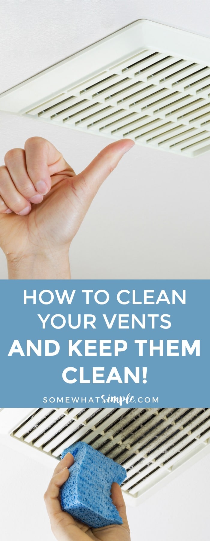 How to clean your air vents with ONE simple tip that will keep them looking brand new with MINIMAL work! via @somewhatsimple