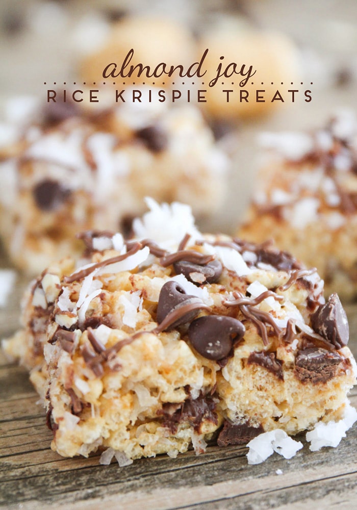 Almond Joy Rice Krispie Treats Recipe - Somewhat Simple