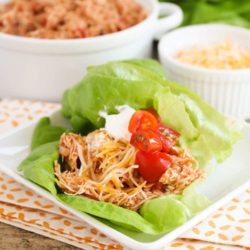 Healthy Chicken Taco Lettuce Wraps Recipe | Somewhat Simple
