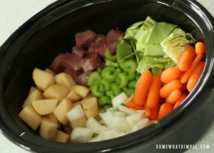 Corned Beef Stew in the Crock Pot - Fresh Ingredients