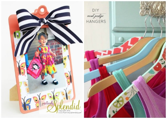 easy DIY picture fram and clothes hanger gifts for moms