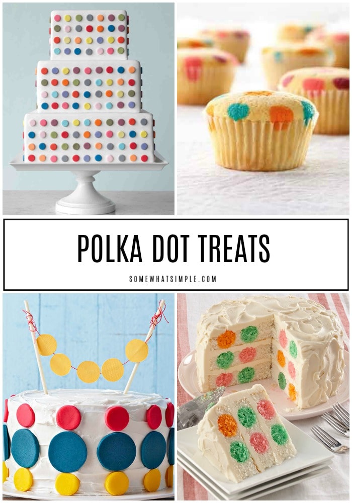 Polka Dot cupcakes and treats will be a hit at your next party or event! You can be creative with the color combinations to suit any holiday or season! #polkadotcupcakes #polkdadotcupcakeideas #polkadotcupcakerecipe #howtomakepolkadotcupcakes #dotscupcakes via @somewhatsimple