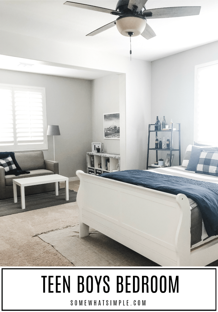 Designing a teen boys room doesn't have to be a difficult task! Take a look at Ethan's room to see how we achieved both function and style. via @somewhatsimple