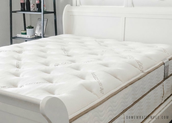 the best mattress. a queen sized saatva mattress that is comfy and clean