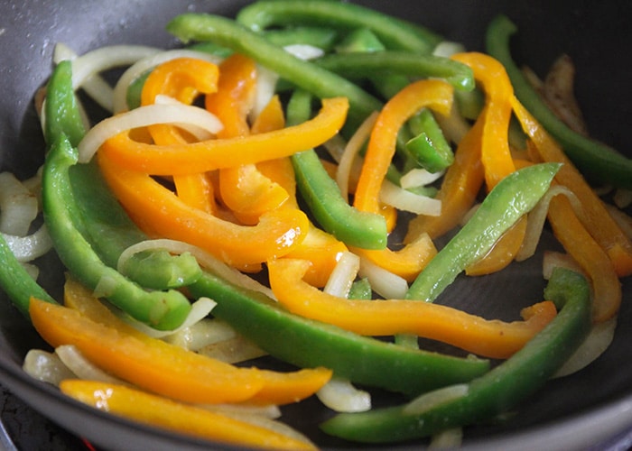 sautéed vegetables in a pan