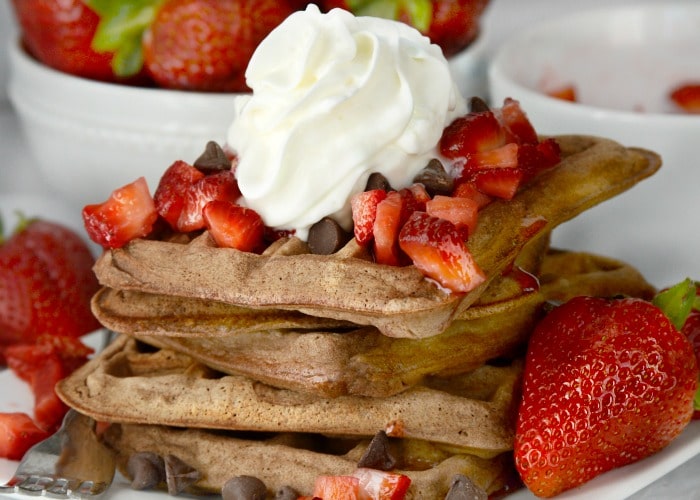 homemade chocolate waffles