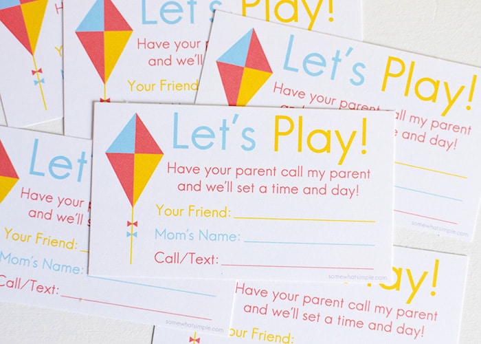 Printable Playdate Invitation Template