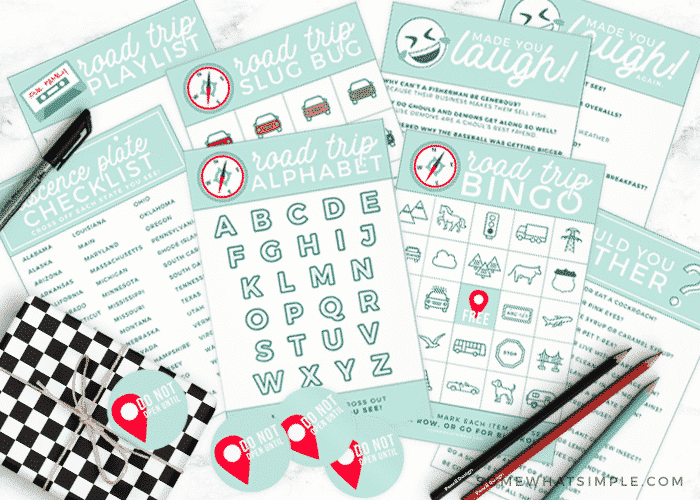 printable road trip activities kit family kids travel games