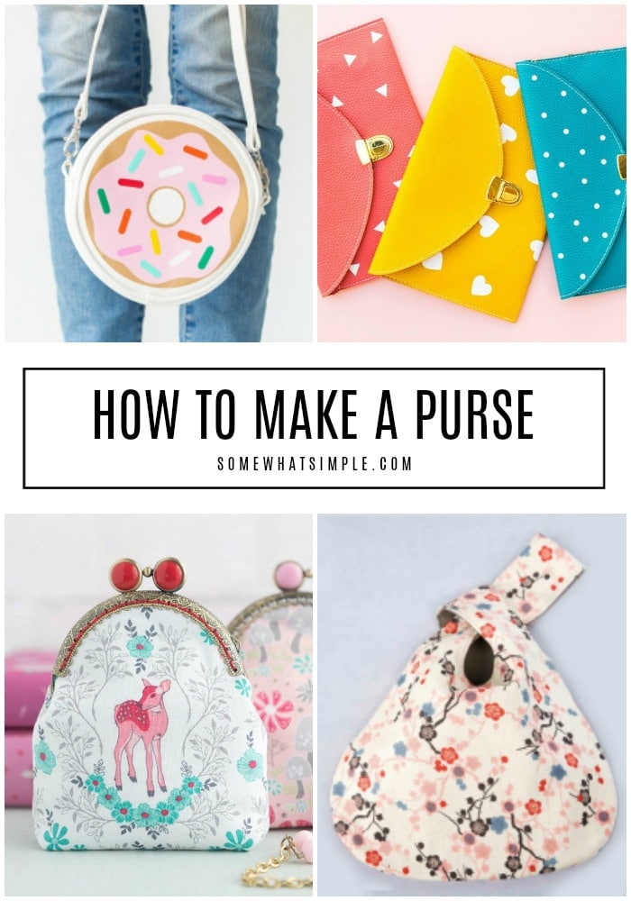 Learn how to make a purse, clutch and handbag using one of these 10 fantastic purse tutorials! #sewingtutorial #fashion #purse #handbag #clutch via @somewhatsimple
