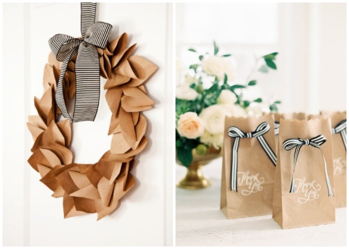 Brown Paper Bag Stylish Giftwrapping Ideas