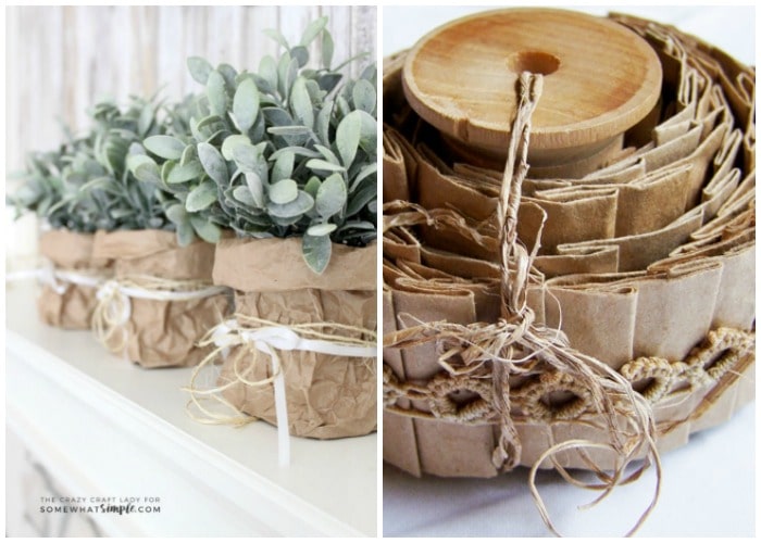 How To Dress Up Brown Paper Bags For A Wedding