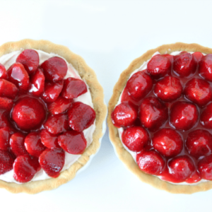 Cheesecake Strawberry Tart - from Somewhat Simple