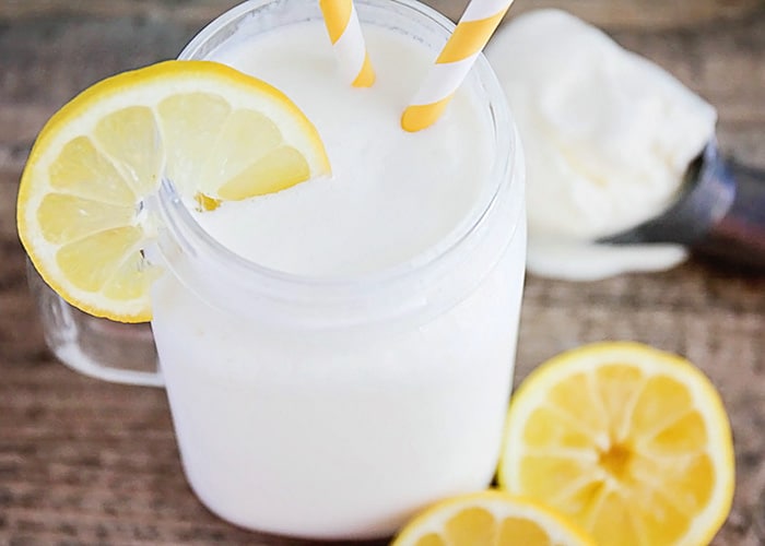 Frosted Lemonade in a mason jar