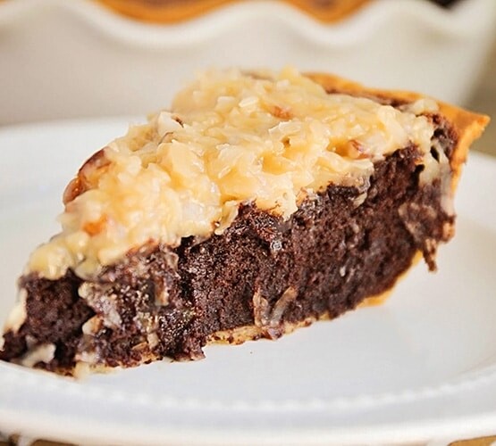 german chocolate brownie pie