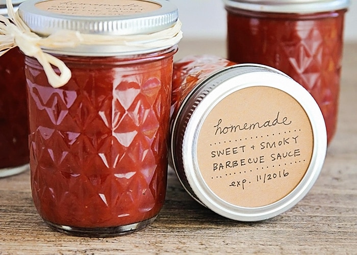 jars of Homemade Barbecue Sauce