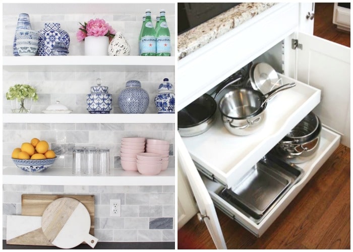 kitchen open shelves