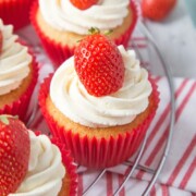 Strawberry and White Chocolate Cupcakes