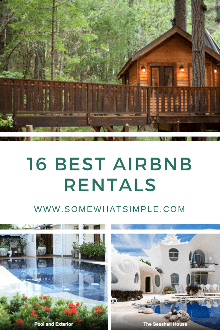 Make your next vacation even more unforgettable with one of our 16 favorite Airbnb rentals that you can rent for under $250/night. These are some of the coolest rental options available that will give you a truly unforgettable vacation. #bucketlist #airbnb #traveltips #bestairbnbrentals #airbnbideas via @somewhatsimple